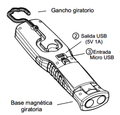 Linterna Led Profesional Atomlux - 8/4Hs Bateria Litio Usb (8016) thumbnail 2