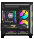 Gabinete Gamer Formula V Line Crystal Z9M Floe Black Sin Controladores Rgb (Matx + 5 Fans Argb) thumbnail 4