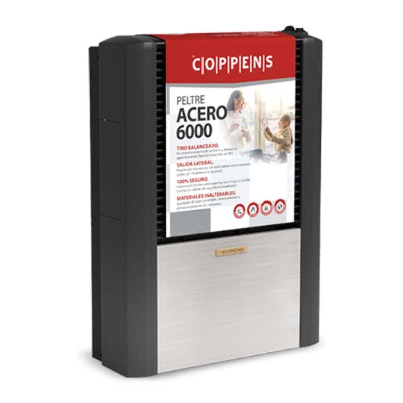 Calefactor Coppens Peltre Acero 6000 Kcal/H - Tn, Mg, C/Salida Der.