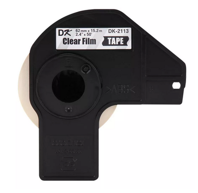 Cinta Rotuladora Brother Dk-2113 Negro-Transparente 62Mm 15.24 M