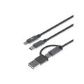Cable Xtech Multifuncional Carga 5 En 1 Usb A C A Micro Usb Lightming O Tipo C (Xtc-560) thumbnail 1