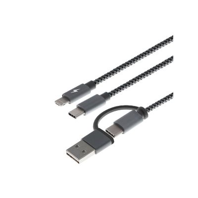 Cable Xtech Multifuncional Carga 5 En 1 Usb A C A Micro Usb Lightming O Tipo C (Xtc-560)
