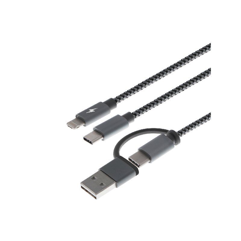 Cable Xtech Multifuncional Carga 5 En 1 Usb A C A Micro Usb Lightming O Tipo C (Xtc-560)
