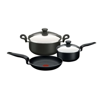 Set de 5 Piezas Tefal Pratika (Cacerola 20Cm C/ Tapa+Olla 24Cm C/Tapa+ Sarten 24Cm ) (T701Set3)