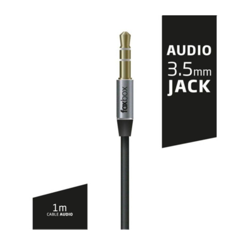 Cable Audio Mini Plug A Mini Plug M/M 1Mts, 3.5Mm, Negro Foxbox (4274)