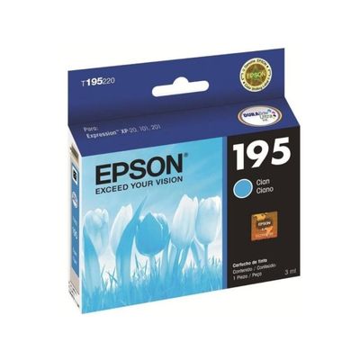 Epson Original T195220-Al Cyan  P/Xp-201/Xp-211