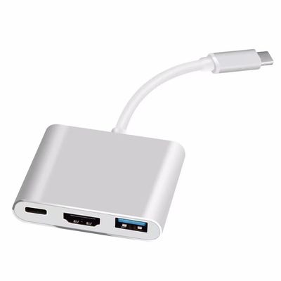 Hub Usb Tipo C 3 En 1 - Usb 3.0; Hdmi;  Usb-C; Gnr-Hb3Bx-100 (8286)