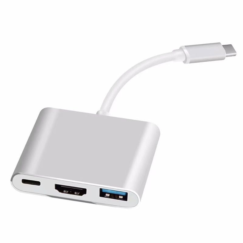 Hub Usb Tipo C 3 En 1 - Usb 3.0; Hdmi;  Usb-C; Gnr-Hb3Bx-100 (8286)