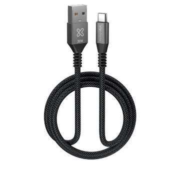 Cable Klipxtreme Kx Power Go 650  Kx Usb-C Cable 100W 10Gbps 10Ft/3M Braided  (Kac-650-10Ft)