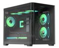 Gabinete Gamer Formula V Line Crystal U2M Floe Black Sin Controladores Rgb (Matx, 3 Fans Floe 12Bk A thumbnail 1