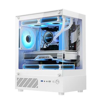 Gabinete Gamer Formula V Line Crystal Z1Cm Plus White Sin Controladores Rgb (Matx, 3 Fans Cosmic 12