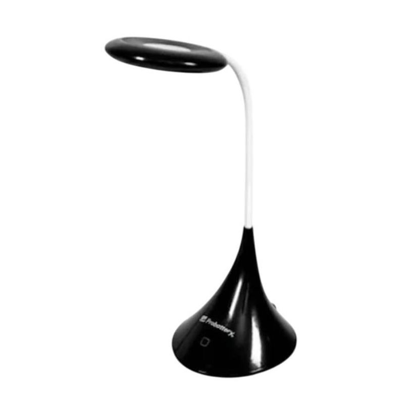 Lampara de Escritorio Led - Negro-3W (100Lm)-Para 4 Aa O Uso Con Cable Usb - Sensor Tactil (Il-Vel.D