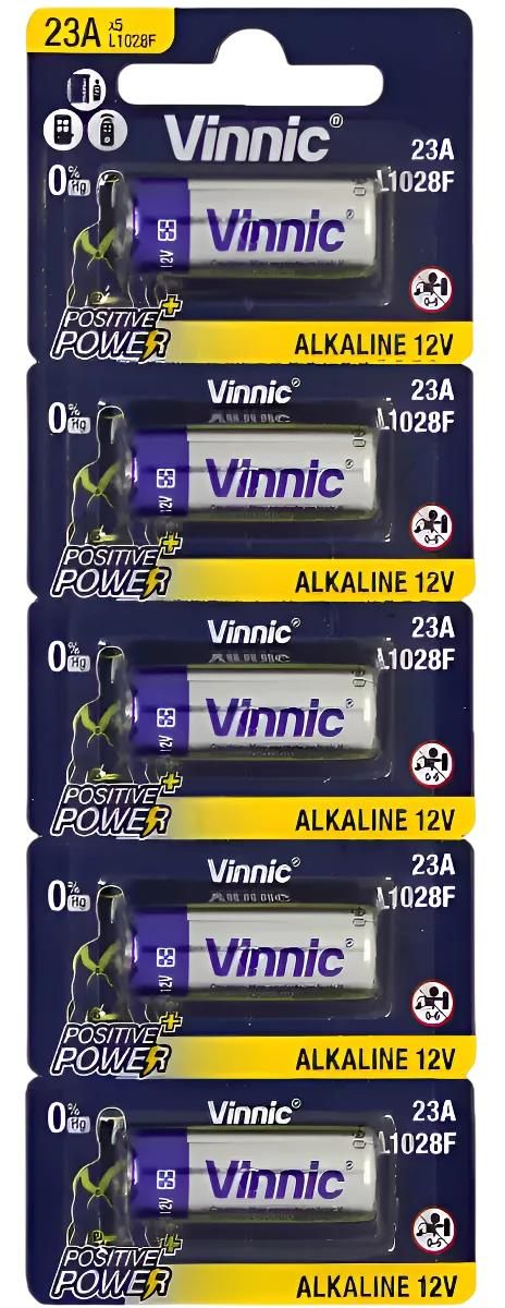 Blister de Pilas Vinnic  Alcalina 23A 12V X5 Unidades (L1028F)