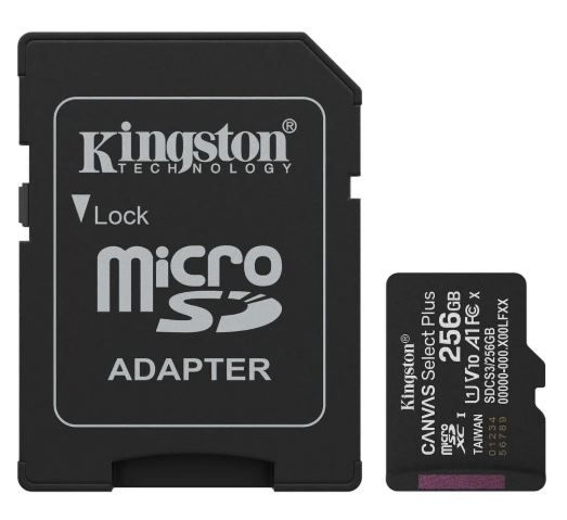 Memoria Micro Sd Kingston 256Gb Canvas Select Plus, C/Adapt (Sdcs3/256Gb)