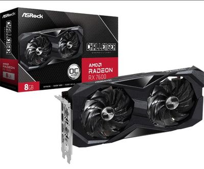 Gpu Asrock Radeon Rx7600 Challenger  8Gb Oc (90-Ga41Zz-00Uanz)