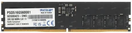 Memoria Patriot Udimm Ddr5 16Gb 5600Mhz-Mt/S (Psd516G560081)