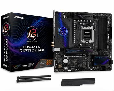 Mb (Am5) Asrock B850M  Riptide Wifi Ddr5 (Mb-B850M Riptidewifi) (90-Mxbs30-A0Uayaz)