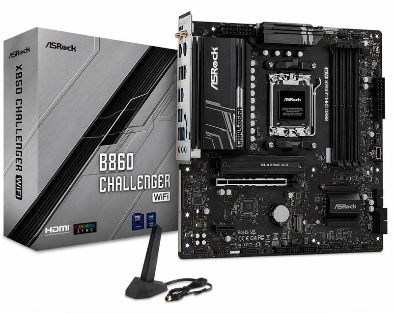 Mb (Lga1851) Asrock B860 Challenger Wifi Ddr5 (Mb-B860 Clwifi)(90-Mxbuc0-A0Uayaz)