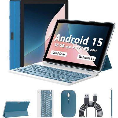 Tablet Iweggo 10”Android 15,18Gb Ram 128Gb,Teclado,Funda,Mouse Blue (X003X1Eojr)