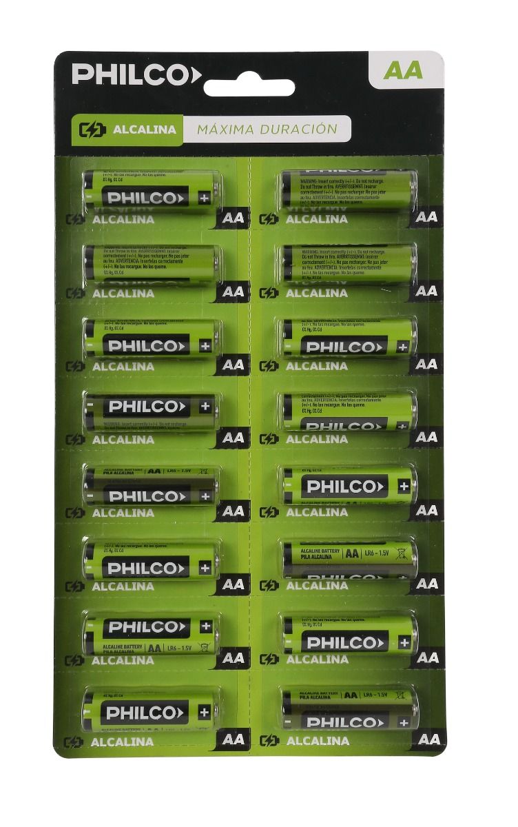 Blister de Pilas Alcalina Philco Aa X16 Unidades 1.5V (94Lr06P16C1Api)