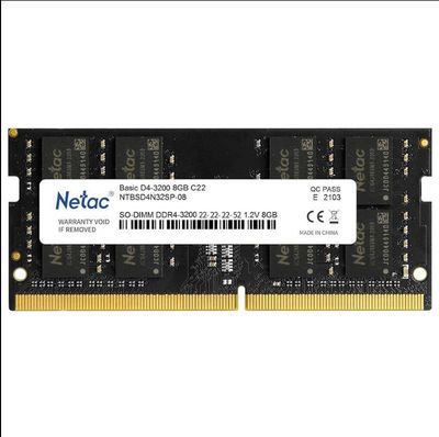 Memoria Netac Basic Sodimm Ddr4 8Gb 3200Mhz Cl22 (Ntbsd4N32Sp-08)